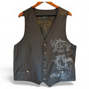 Elite Eddie Domani Vest Men’s M Pinstripe Gothic